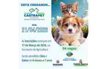 Campo Bonito - CastraPet chega ao município